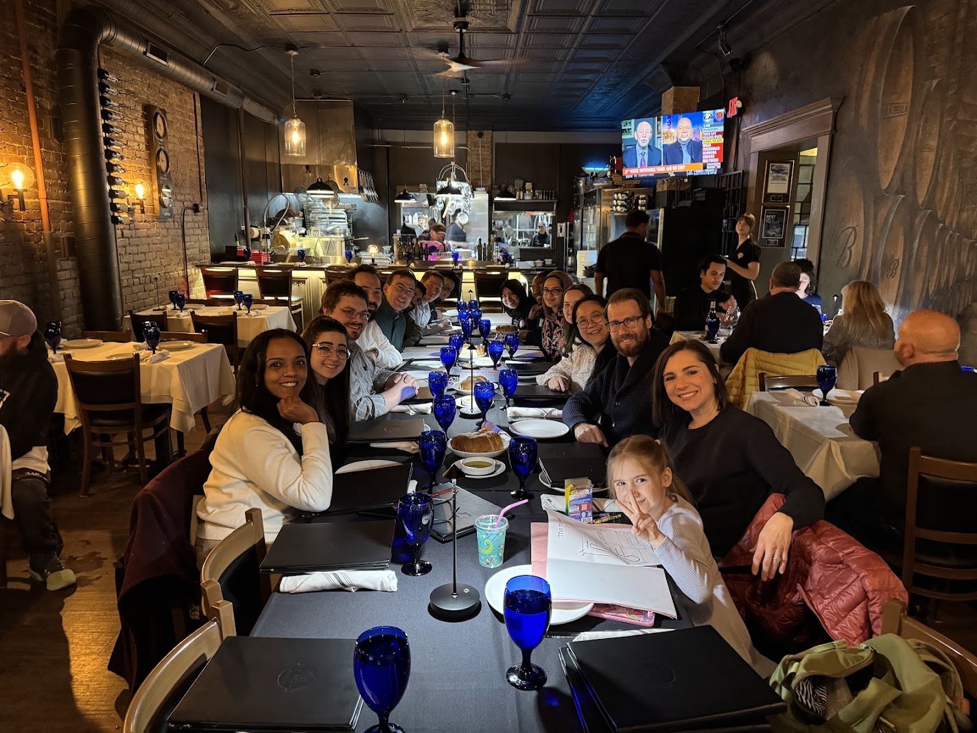 Friday evening dinner with residents and faculty